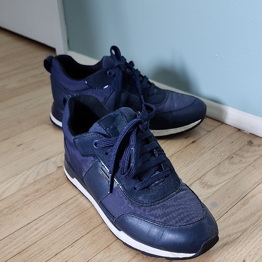 Geox Blue Sneakers Mesh Upper Sporty Design